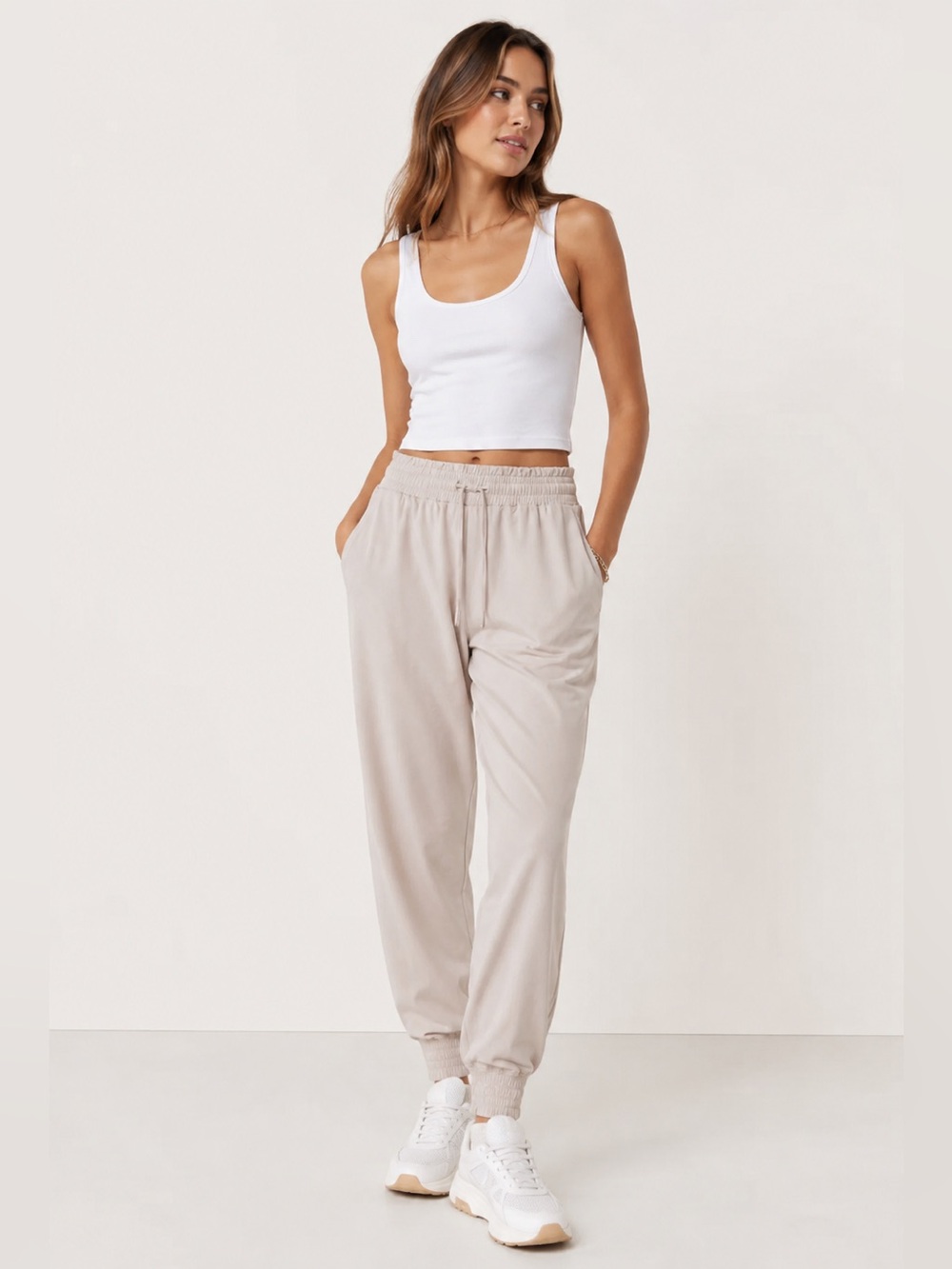 Abercrombie & Fitch Jogger Pants Size Medium Short Neutral Lounge Casual